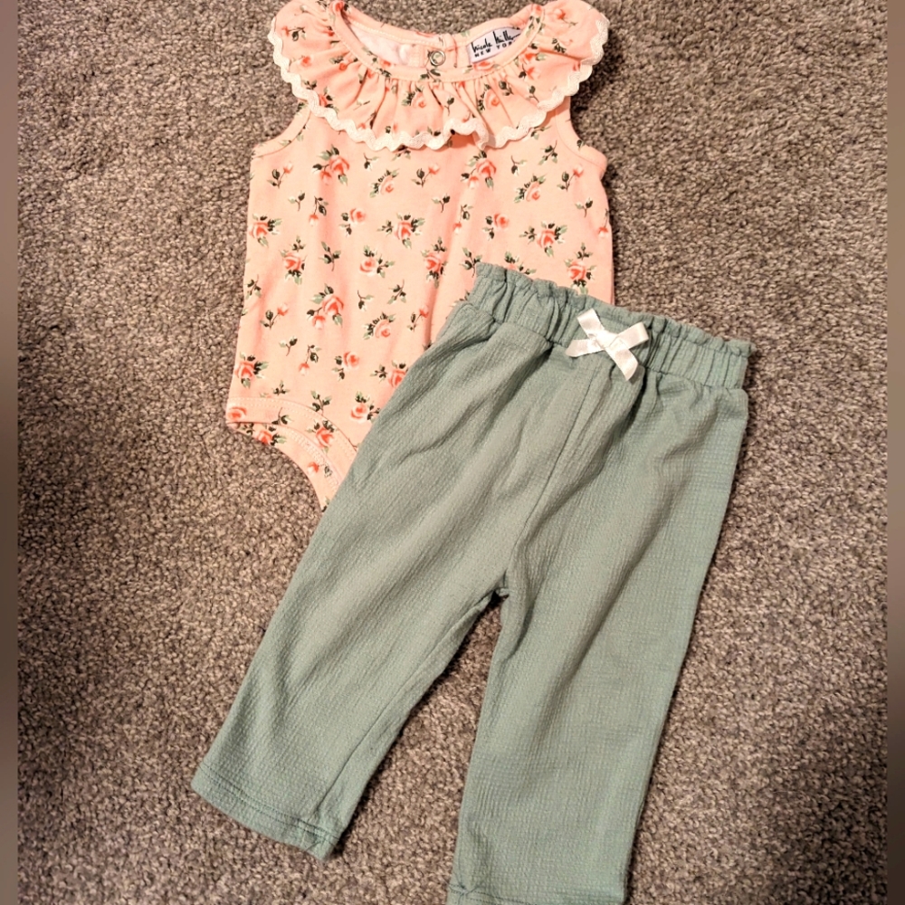 3 For $12 Baby Floral Pant Set